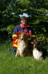 Britta mit Hera und Paula
